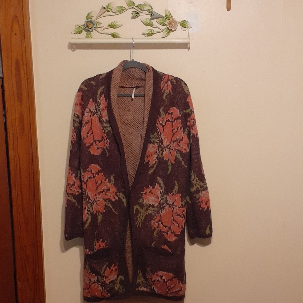 FP Flower Power Cardigan Sweater Coat